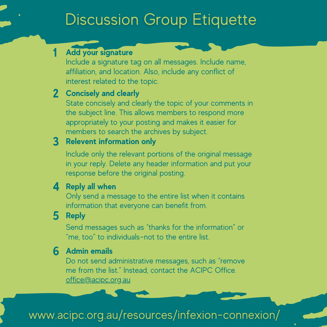 Discussion Group Etiquette