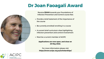 Dr Joan Faoagali Award – ACIPC Members Apply Now!