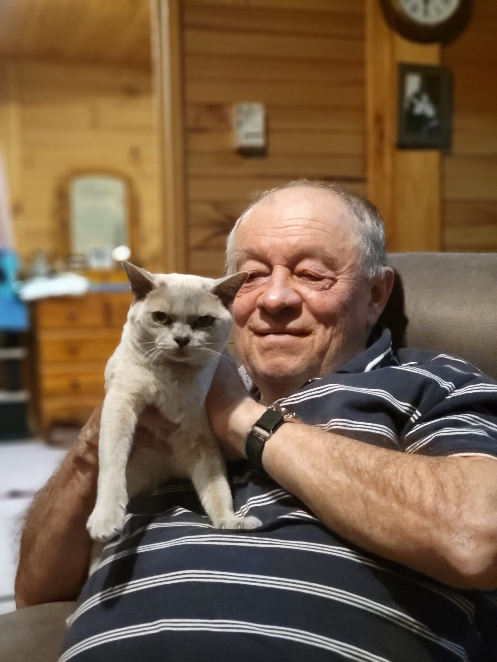 Man and cat