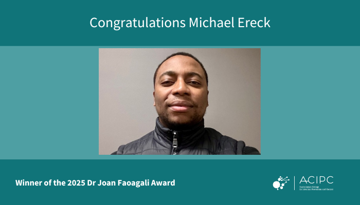 2025 Dr Joan Faoagali Award winner