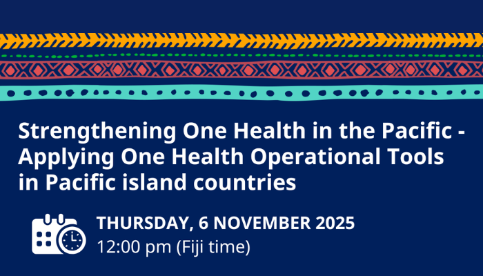 One Health in the Pacific webinar
